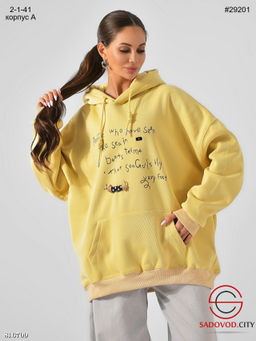 Тёплая толстовка с капюшоном и карманом - Bruno фото 3