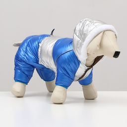 Комбинезон Блик с утяжкой, размер 12 (ДС 28 см, ОГ 38 см, ОШ 27 см), серебряно-синий - Simaland фото 2