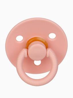 Соски-пустышки, от 3 мес., латекс, классические, в контейнере, набор из 2 шт., персиковый/айвори, M&B