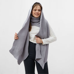 Снуд трансформер MINAKU, размер 56-58, серый