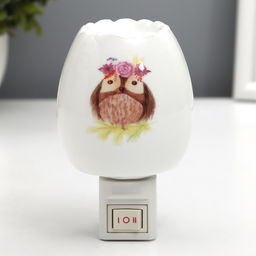 Светильник «Тетушка сова» 1×7 Вт Е11 белый 6×7×11 см