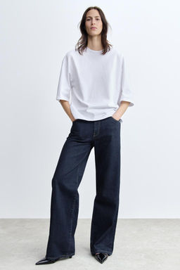 ZW COLLECTION WIDE-LEG MID-RISE JEANS
