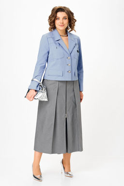 Костюм Aira Style 24139 серо-голубой
