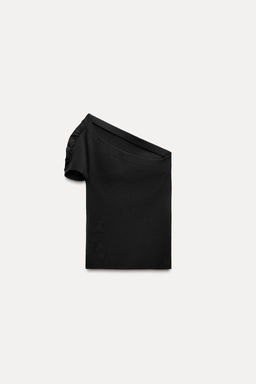 DRAPED KNIT ASYMMETRIC TOP - Zara фото 4