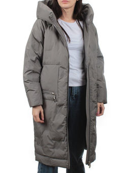 305 DARK GRAY Пальто зимнее стеганое женское (200 гр. холлофайбер) - Fashion фото 7