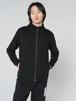 89306 Толстовка на молнии с капюшоном ЧЕРНЫЙ