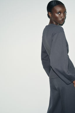 INTERLOCK TOP WITH DARTS - Zara фото 4