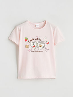 Bask?l? K?z ?ocuk Pijama Tak?m?