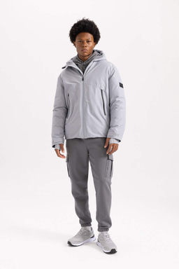 Водоотталкивающее водонепроницаемое пальто приталенного кроя DeFactoFit с капюшоном  фото 2