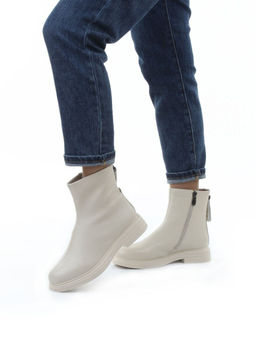 01-XKL21-225R LT. BEIGE Ботинки демисезонные женские (натуральная кожа, байка)