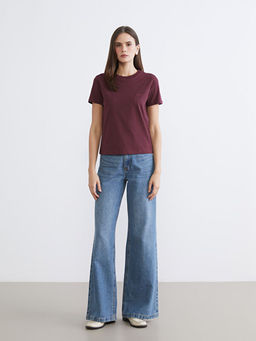 Bisiklet Yaka Kad?n Ti??rt