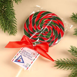 Леденец на палочке Новогодняя посылка, вкус: вишня, 110 г - Фабрика счастья фото 3