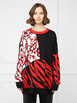 Джемпер женский ZZ-07011 black/red/white - Eleganzza фото 7