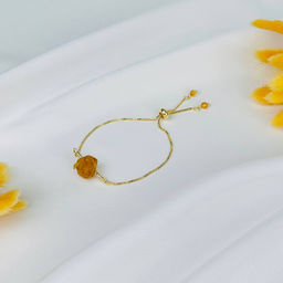 Браслет регулируемый с Янтарем