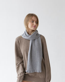 Шарф из кашемира HR Серо-голубой