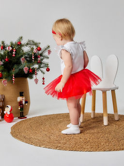 Набор для фотосессии «Крошка Я. Праздничный»: юбка и повязка на голову, красный, рост 62-86