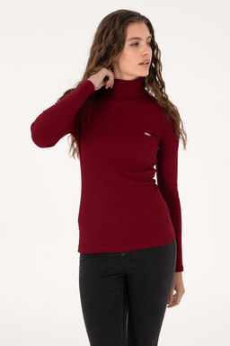 Kad_n Bordo Sweatshirt Sepette S_rpriz _ndirim - U.s. polo assn фото 3