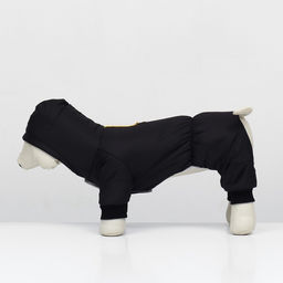 Комбинезон для животных, зимний на флисе, 2XL(ДС 34-36 см, ОГ 50-52 см, ОШ 34 см), чёрный - Simaland фото 4
