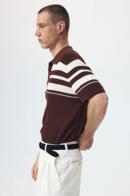 Polo en punto pointelle Regular Fit - H&m фото 5