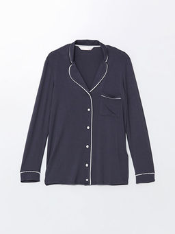 G?mlek Yaka Kad?n Pijama ?st?