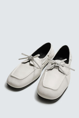 ZAPATO N?UTICO PIEL / Blanco Crudo - Zara фото 5