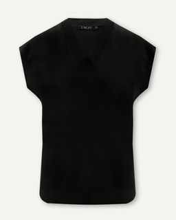 Черный жилет с V-вырезом - Incity фото 2