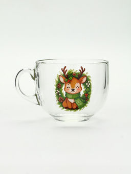 Кружка стеклянная новогодняя Оленёнок, 500 мл