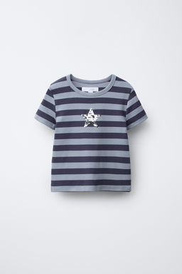 STRIPED SEQUINNED STAR T-SHIRT