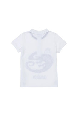 Белая футболка с воротником-поло для мальчика - U.s. polo assn фото 3