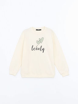 Bisiklet Yaka K?z ?ocuk Sweatshirt