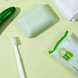 Jigott Мыло-скраб для лица и тела с экстрактом огурца / Cucumber Scrub Soap, 150 г