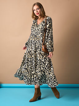 Платье 0060-23а черный с коричневым - Aquarell фото 12