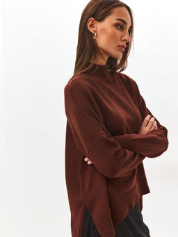 Свитер Нэлт (коричневый) One Size - Nadi bordo фото 2