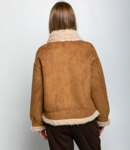 Дублёнка #КТ7580 (1), тёмно-бежевый - Dommod фото 3