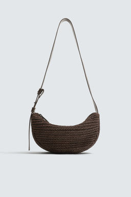 BOLSO DE HOMBRO TRENZADO / Marr?n