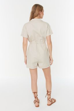 Tas Baglama Detayl? Gabardin Super Mini Dokuma Tulum TWOSS22TU00007