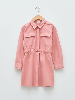 G?mlek Yaka Basic Uzun Kollu K?z ?ocuk Elbise