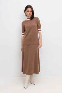 ЕВ 737/ш/какао юбка жен