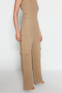 Camel Kargo Cepli Straplez Yaka Maxi Dokuma Tulum TWOSS23TU00192
