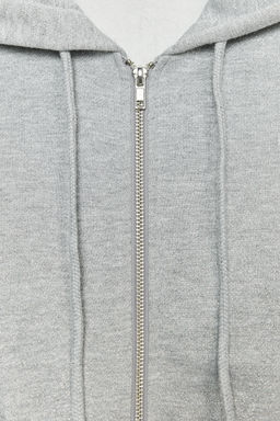METALLIC THREAD CROP HOODIE - Zara фото 8