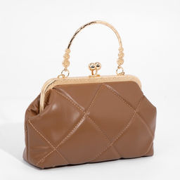 Сумка-клатч на фермуаре, цвет коричневый - Simaland фото 2