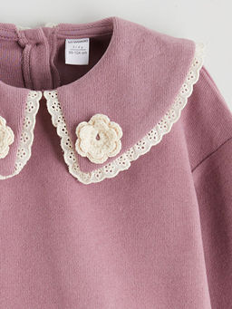 Bebe Yaka K?z ?ocuk Sweatshirt ve E?ofman Alt?