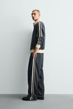 ZIP-UP SWEATSHIRT WITH STRIPES - Zara фото 4