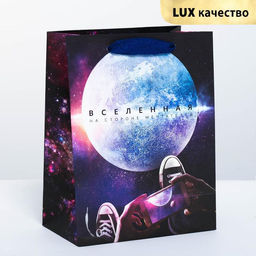 Пакет подарочный вертикальный, упаковка, «Вселенная на стороне мечтателей», MS 18×23×10 см