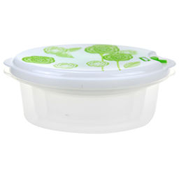 Контейнер пластмассовый Розы набор 3 шт: 0,3л - 13х9,7х5см, 0,7л - 16,5х12,2х6,3см, 1,3л - 20,2х15,2х7,7см, с пароотводом, для хранения в холодильнике, цвета микс (Китай) - Домашняя мода фото 2