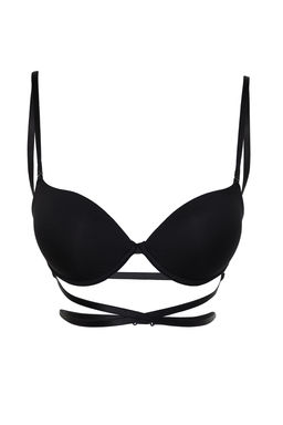 TRENDYOLMILLA Premium Siyah Micro 4 Farkl? Kullan?ml? Dolgulu Kapl? Dekolte Orme Sutyen THMSS24SU00022  фото 10