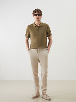 Polo Yaka K?sa Kollu Erkek Triko Kazak