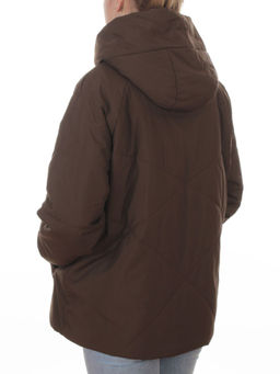 8008 BROWN Куртка демисезонная женская (100 гр. холлофайбер) - Фабричный китай фото 6