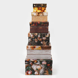 Набор подарочных коробок 6 в 1 «С Новым годом», 10×10×6 - 20×20×11 см