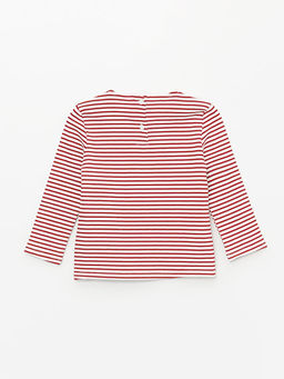 Bebe Yaka Uzun Kollu ?izgilii K?z Bebek Ti??rt - Waikiki фото 2